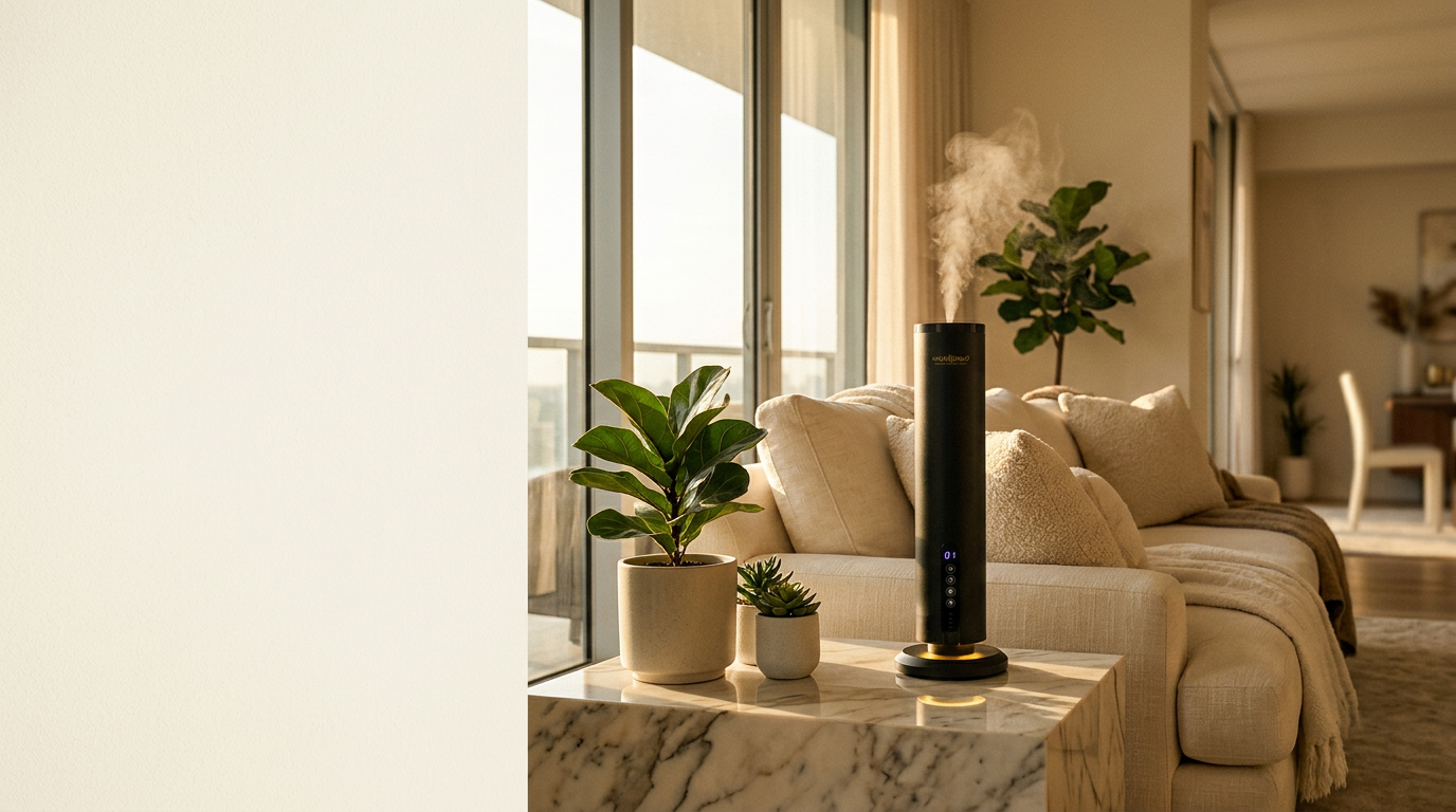 Sala de lujo en Miami con difusor Aroma World
